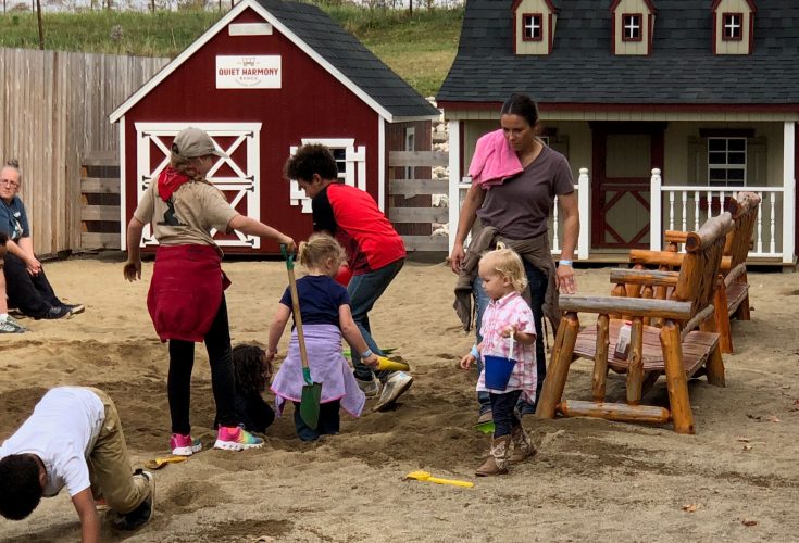 Giant sandbox for kids